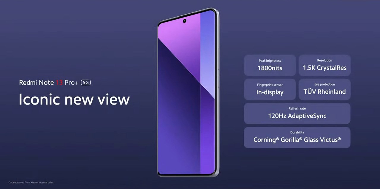 Redmi Note 13 Pro Plus được trang bị màn hình cong Redmi Note 13 Pro Plus được trang bị màn hình cong