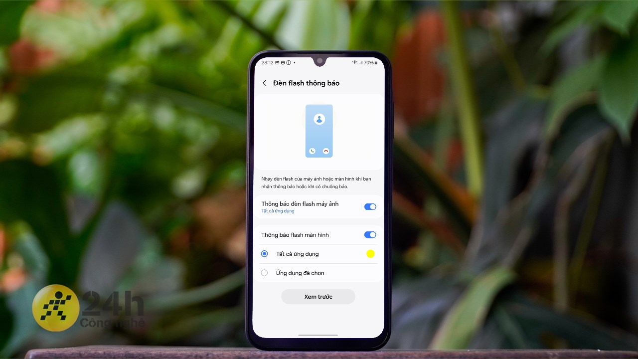 Cách bật flash thông báo trên Galaxy A15 Cách bật flash thông báo trên Galaxy A15