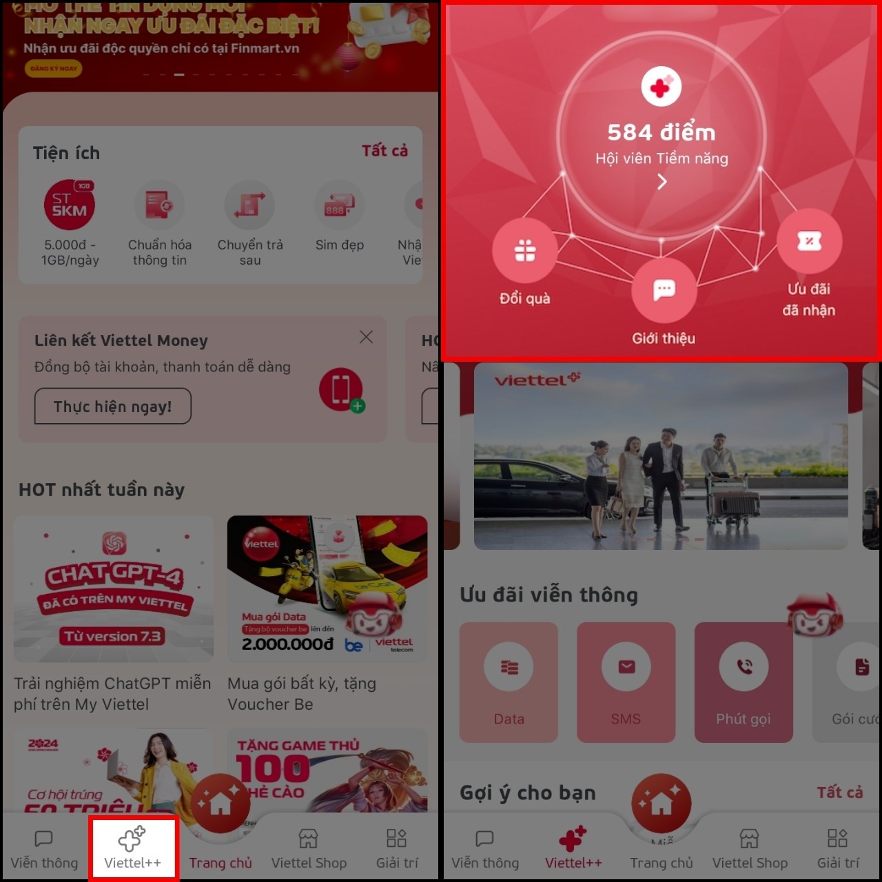 Cách tra cứu điểm Viettel++ Cách tra cứu điểm Viettel++