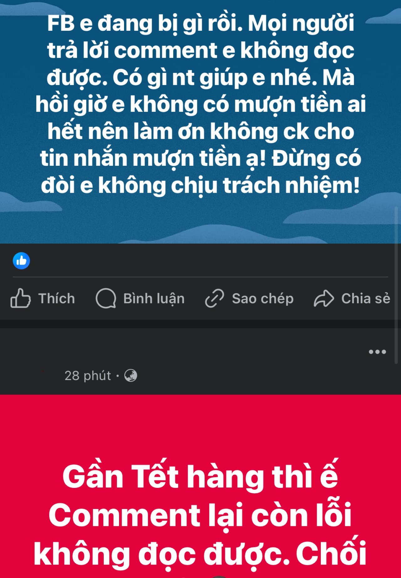 Nhiều người dùng than phiền lỗi không hiện bình luận trên Facebook