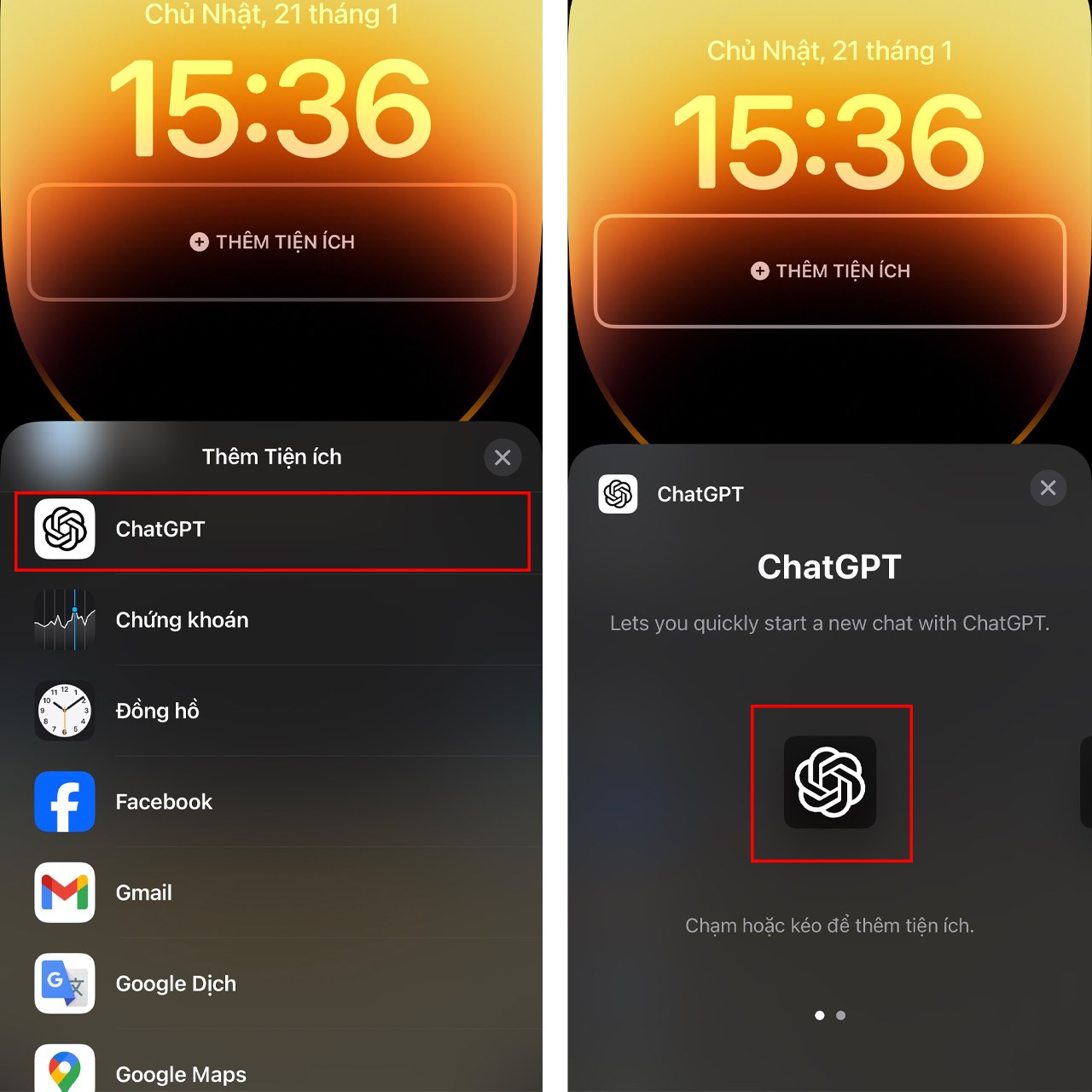 Cách thêm widget ChatGPT vào màn hình khóa iPhone 