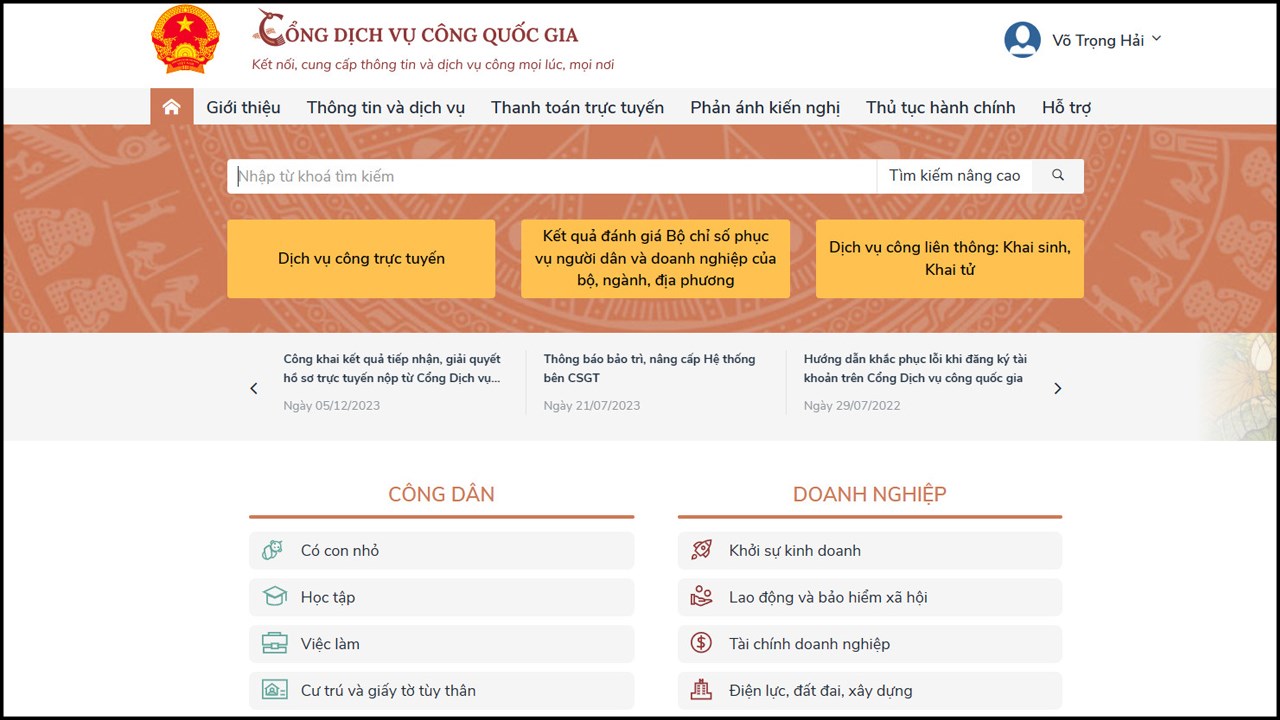 Cách đăng nhập cổng dịch vụ công bằng VNeID Cách đăng nhập cổng dịch vụ công bằng VNeID