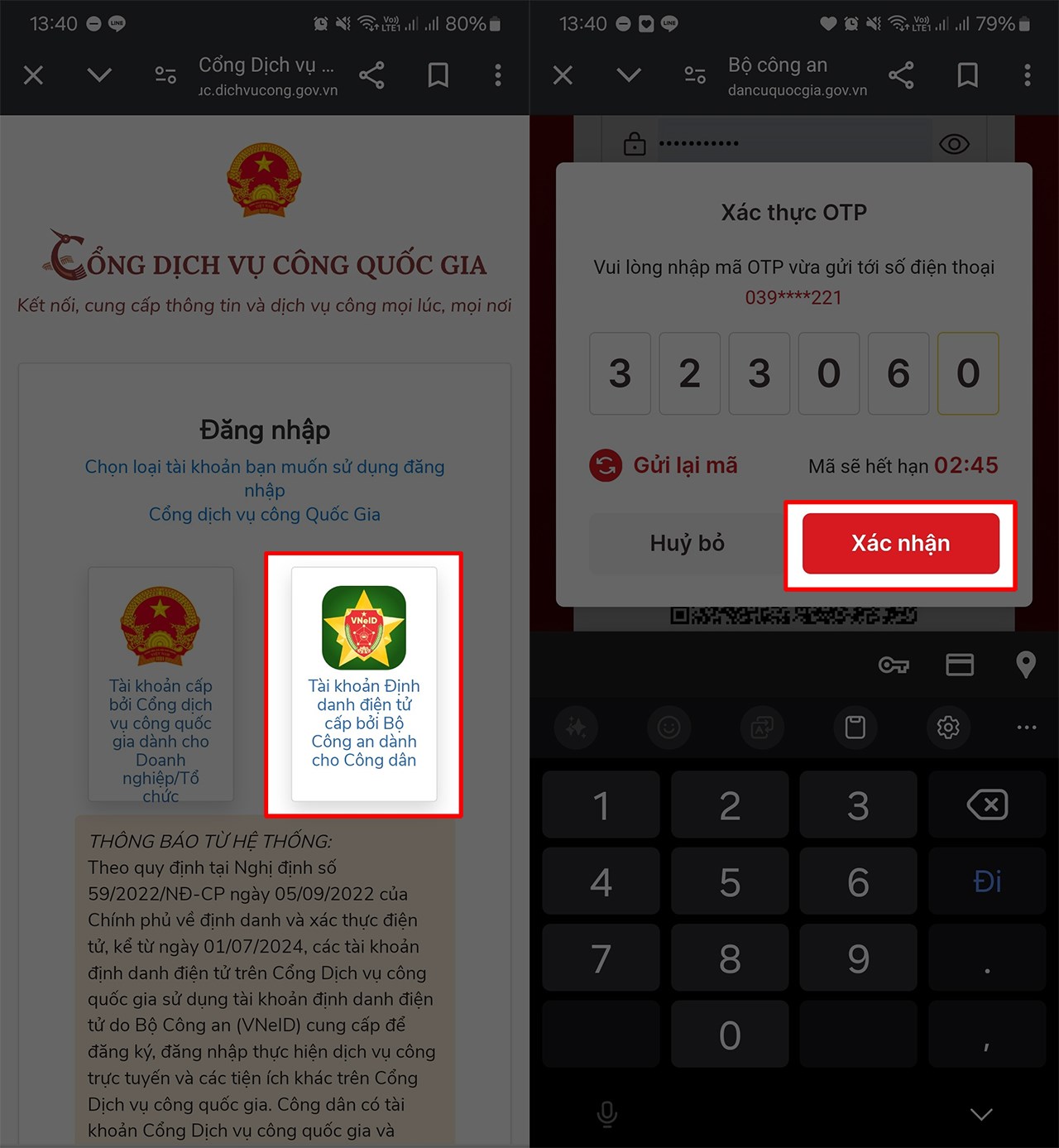 Cách đăng nhập cổng dịch vụ công bằng VNeID trên điện thoại Cách đăng nhập cổng dịch vụ công bằng VNeID trên điện thoại