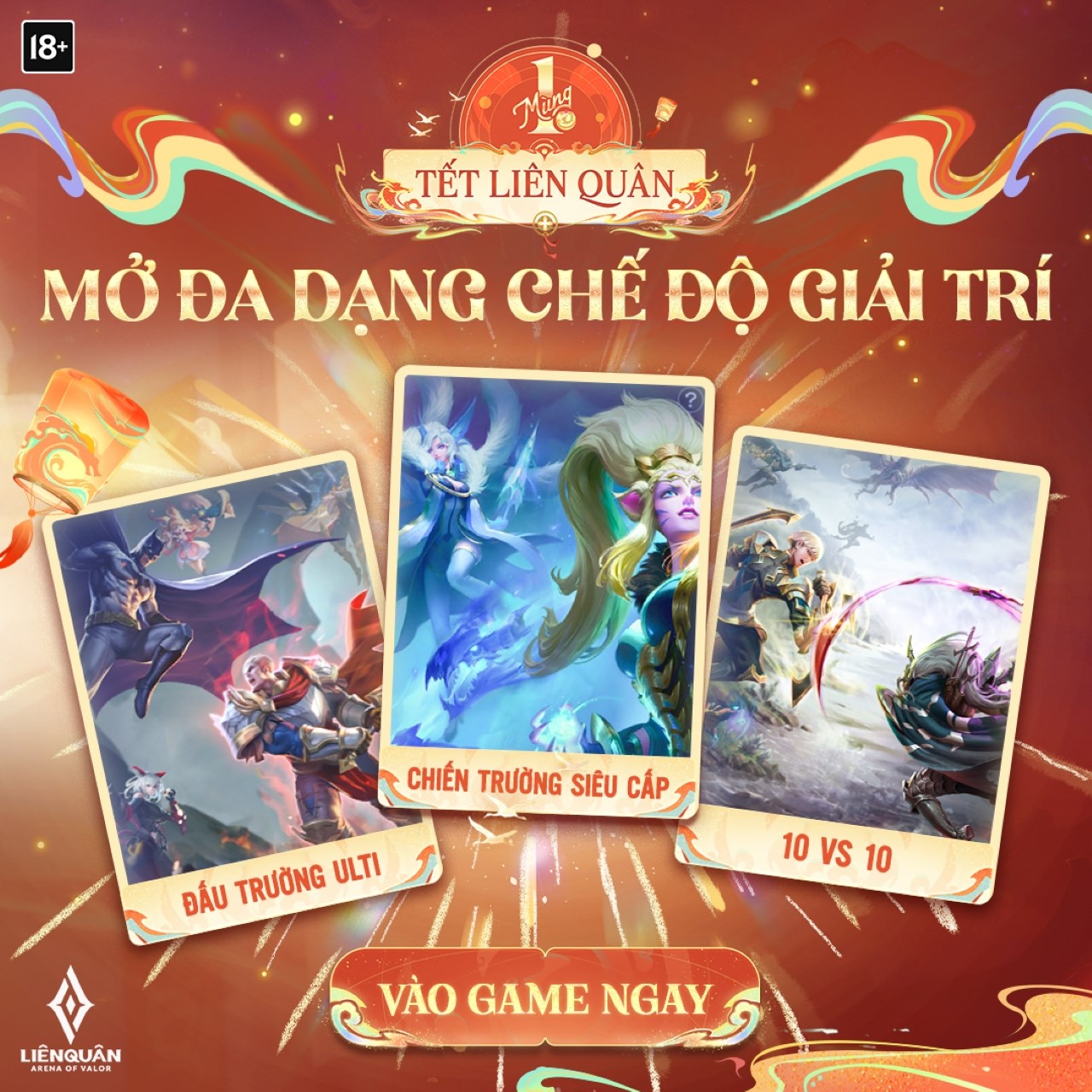 Mở full tướng, skin tới bậc S+, đa dạng chế độ Mở full tướng, skin tới bậc S+, đa dạng chế độ