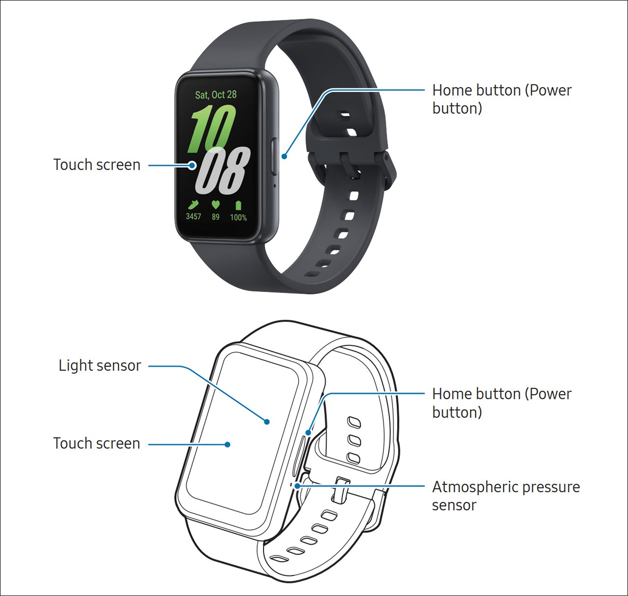 Galaxy Fit 3 sắp tới sẽ được trang bị màn hình cảm ứng hình chữ nhật