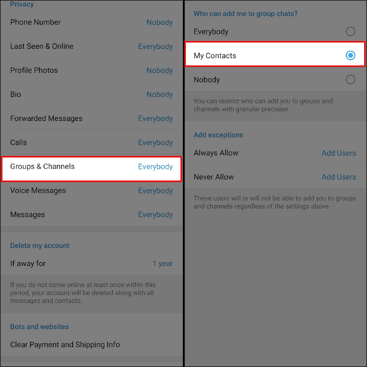 Cách bảo mật tài khoản Telegram Cách bảo mật tài khoản Telegram