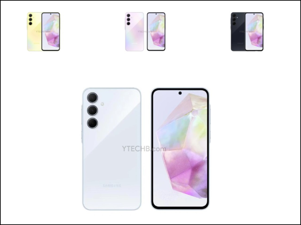 Galaxy A35 5G sẽ có 4 màu cho người dùng lựa chọn. Nguồn: Gizmochina. Galaxy A35 5G sẽ có 4 màu cho người dùng lựa chọn. Nguồn: Gizmochina.
