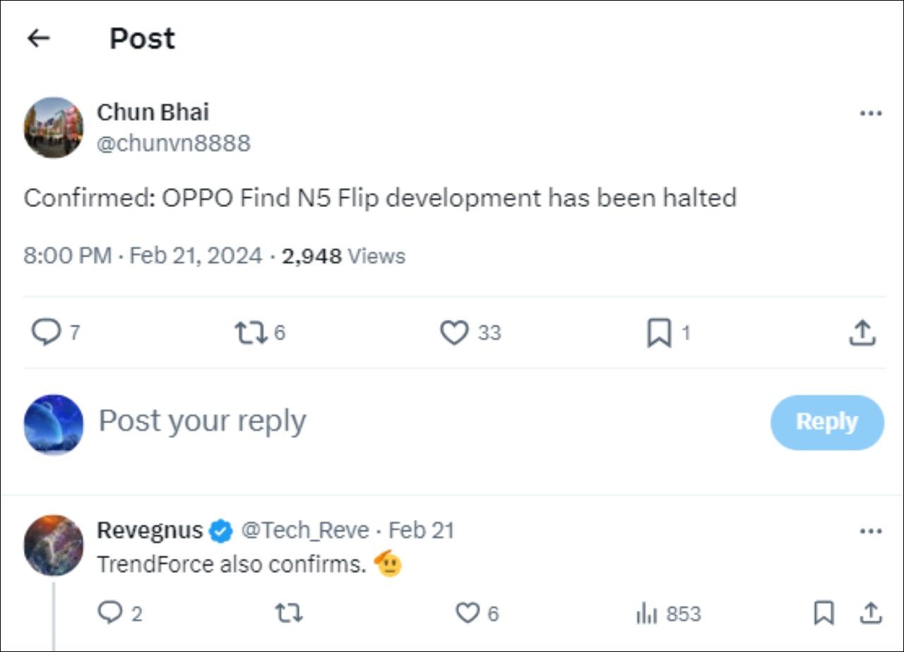 OPPO Find N5 Flip có thể không được ra mắt OPPO Find N5 Flip có thể không được ra mắt