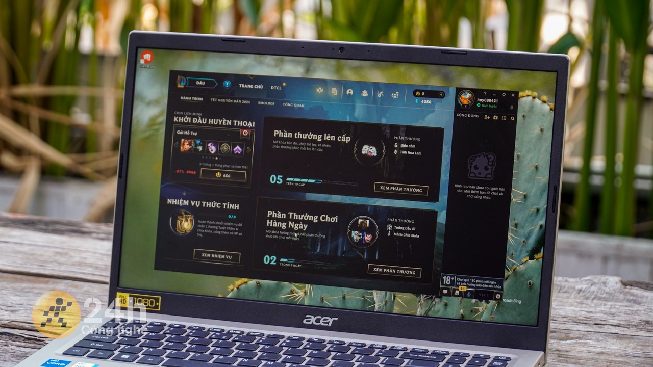 Acer Aspire 3 A315 58 589K có thể đáp ứng tốt những tựa game eSport phổ biến