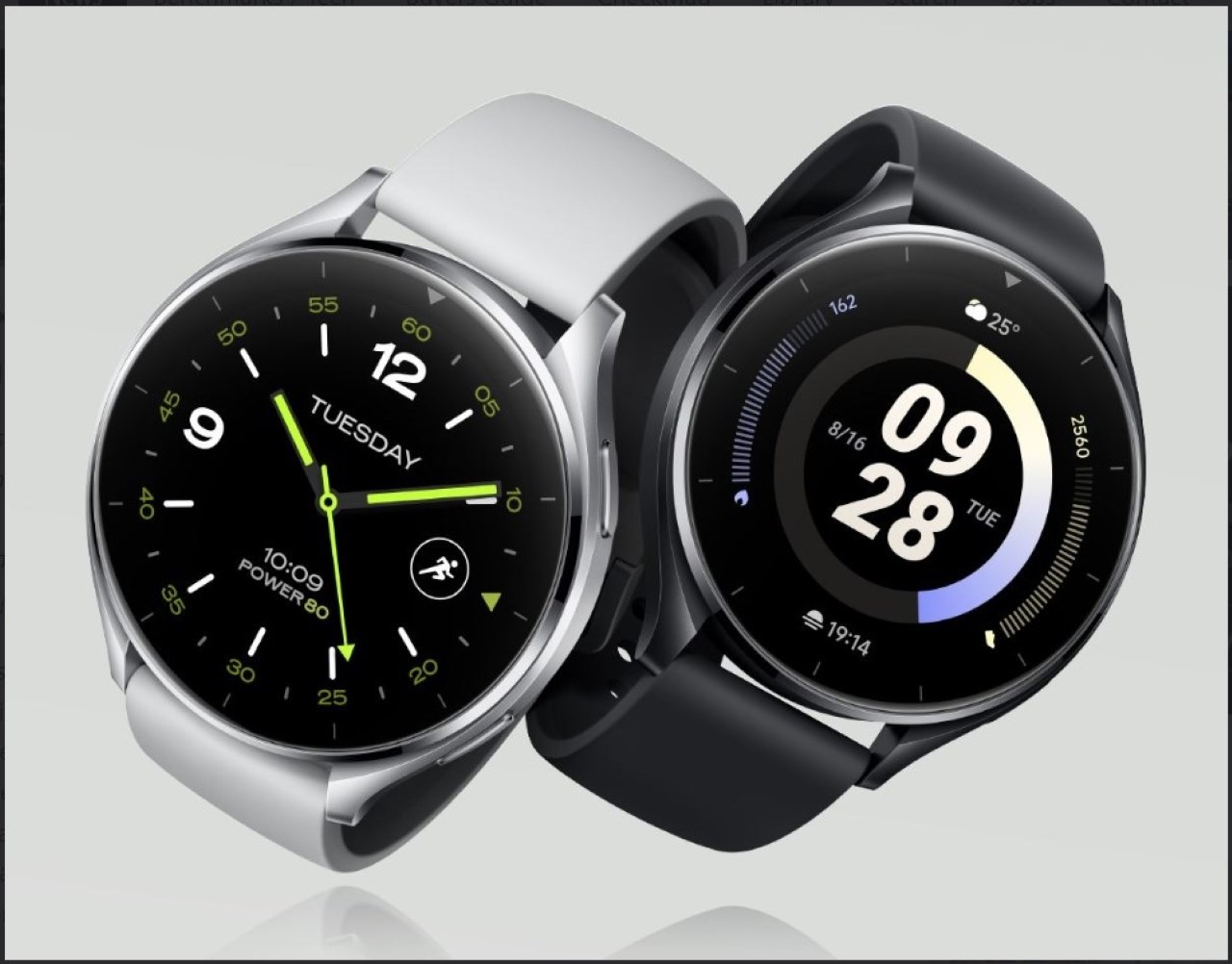 Hai tuỳ chọn màu sắc Đen và Bạc trên Xiaomi Watch 2 Hai tuỳ chọn màu sắc Đen và Bạc trên Xiaomi Watch 2