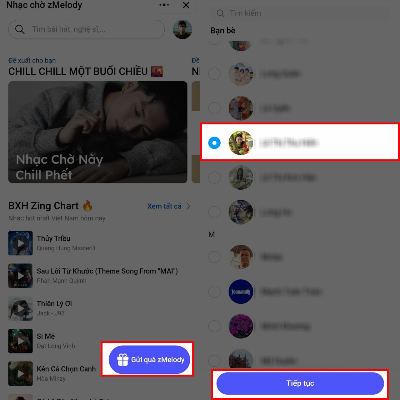 Hướng dẫn cách tặng nhạc chờ Zalo