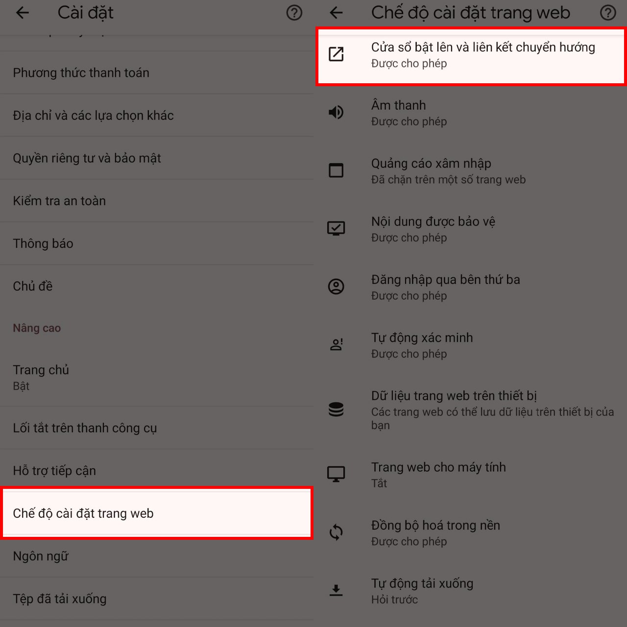 Cách chặn trang web tự mở trên điện thoại Android Cách chặn trang web tự mở trên điện thoại Android