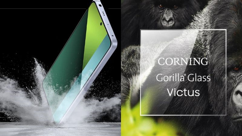 Redmi Note 13 Pro 5G được trang bị kính Gorilla Victus cho cả mặt trước và sau Redmi Note 13 Pro 5G được trang bị kính Gorilla Victus cho cả mặt trước và sau