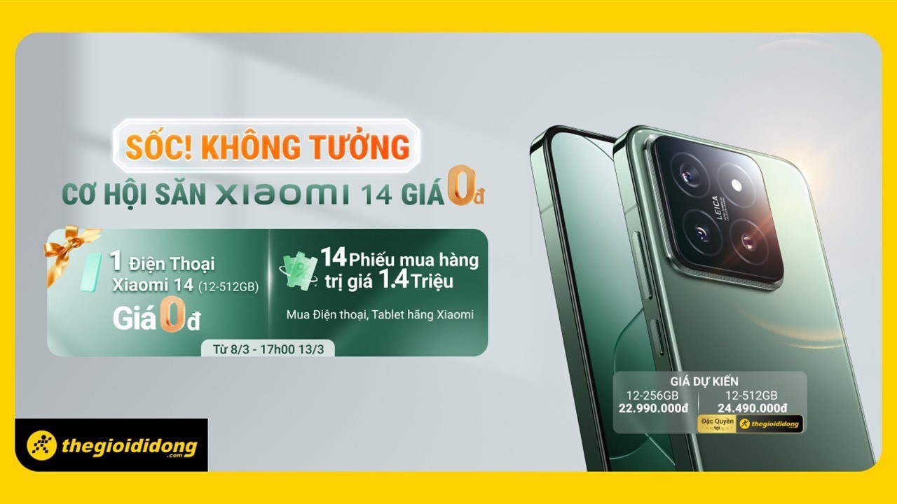 Đón chờ Xiaomi 14 5G: Đăng ký nhận thông tin, nhận quà cực hấp dẫn