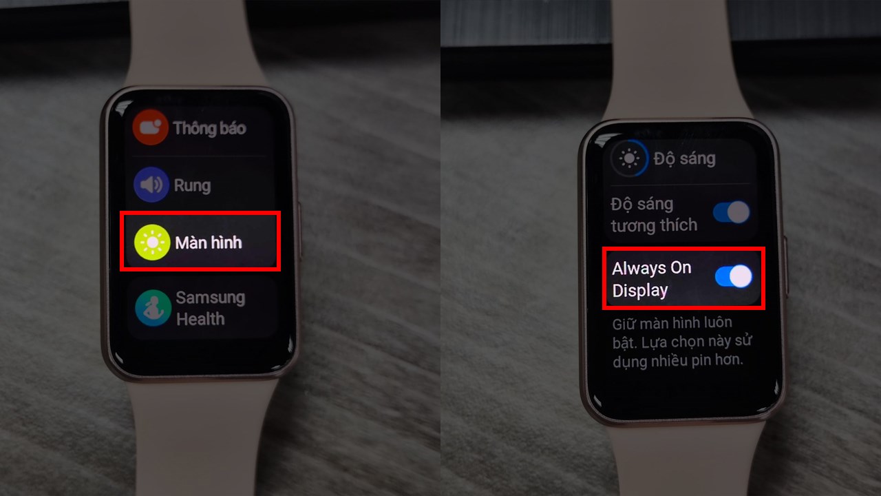Cách mở Always on Display trên Galaxy Fit3 Cách mở Always on Display trên Galaxy Fit3