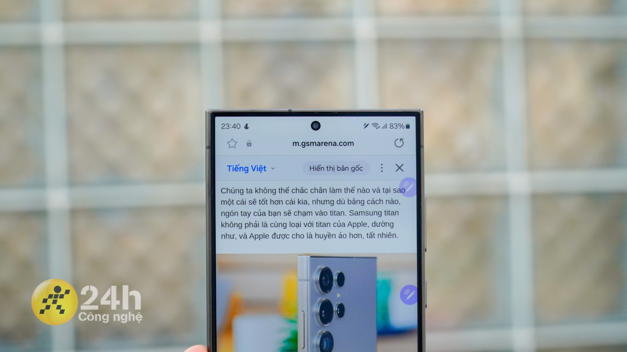 Galaxy AI trên Galaxy S24 Ultra cũng có khả năng dịch website với độ chính xác cao.