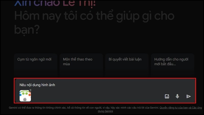 Cách chat với Google Gemini bằng hình ảnh