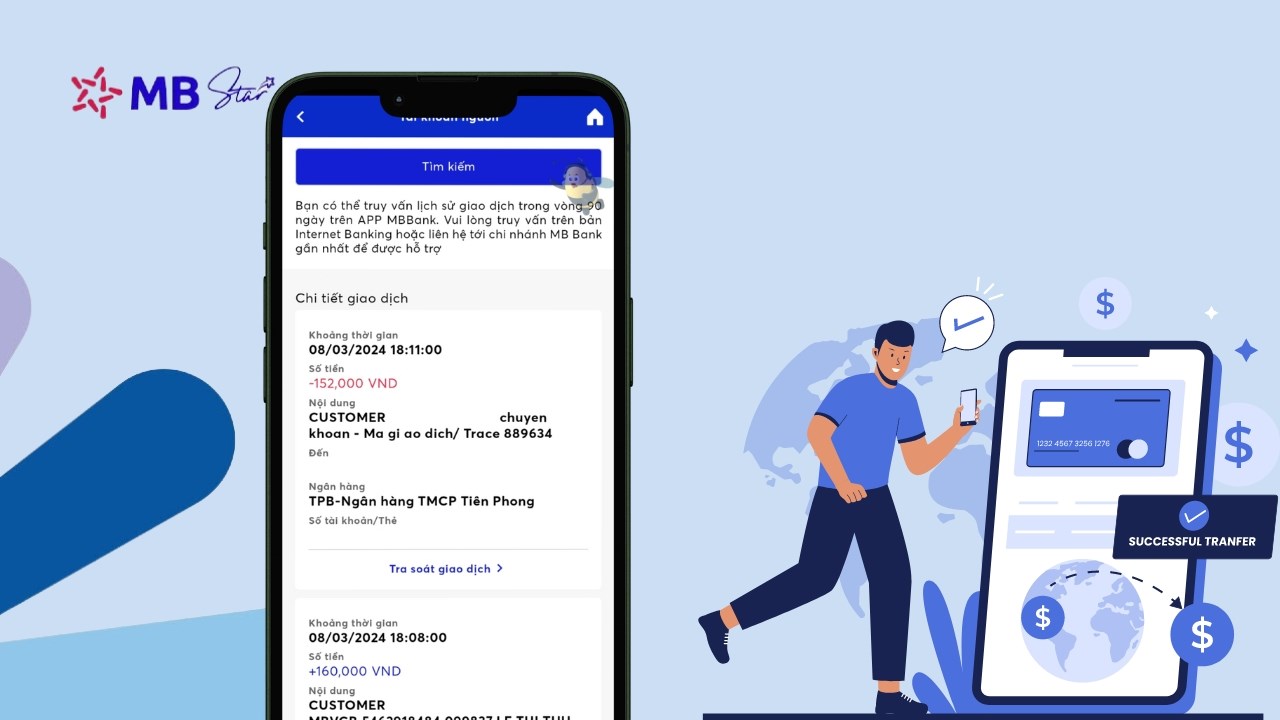 Cách tra cứu mã giao dịch trên MB Bank