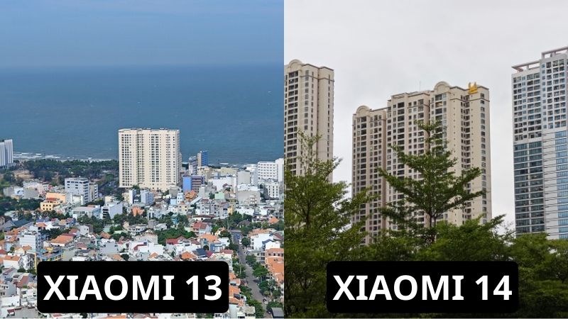 So sánh ảnh chụp ban ngày của Xiaomi 13 và Xiaomi 14