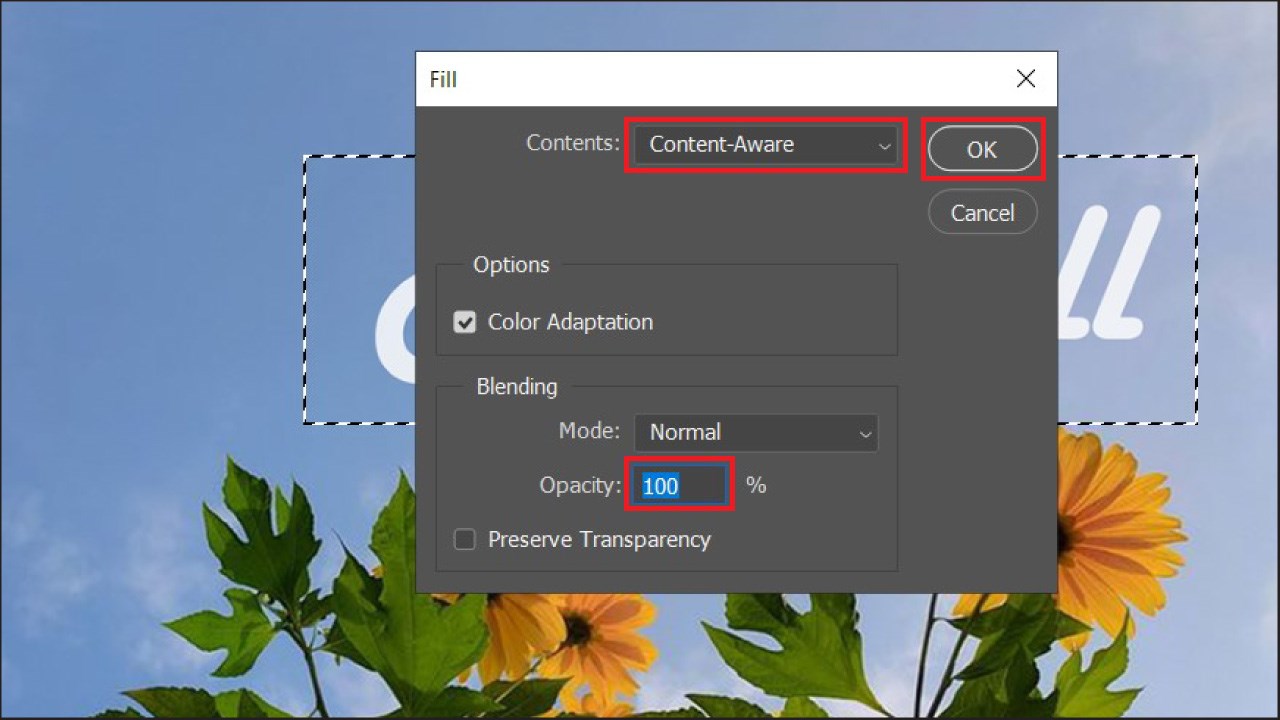 Cách xóa chữ trên ảnh bằng Photoshop Cách xóa chữ trên ảnh bằng Photoshop