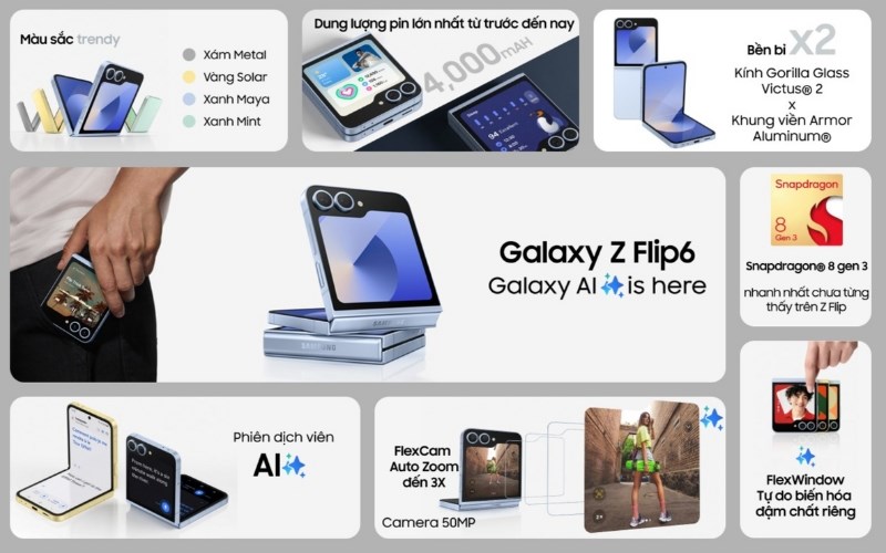 Samsung Z Flip6 với nhiều tính năng vượt trội Samsung Z Flip6 với nhiều tính năng vượt trội