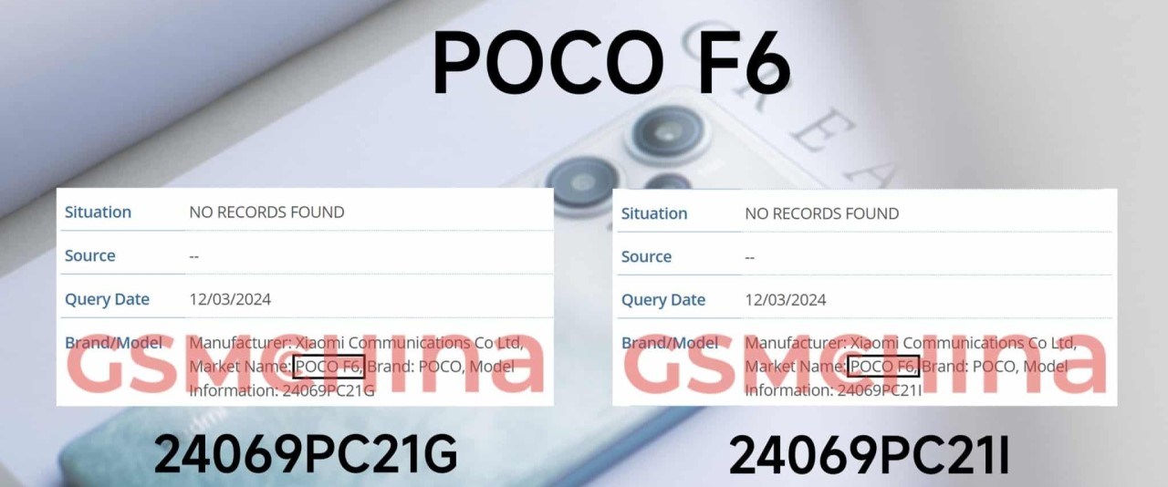 Trên IMEI, POCO F6 có 2 số model tương ứng với 2 thị trường Trên IMEI, POCO F6 có 2 số model tương ứng với 2 thị trường