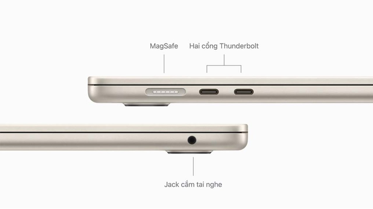 MacBook Air M3 hay MacBook Air M2: Cổng kết nối có thay đổi không? MacBook Air M3 hay MacBook Air M2: Cổng kết nối có thay đổi không?