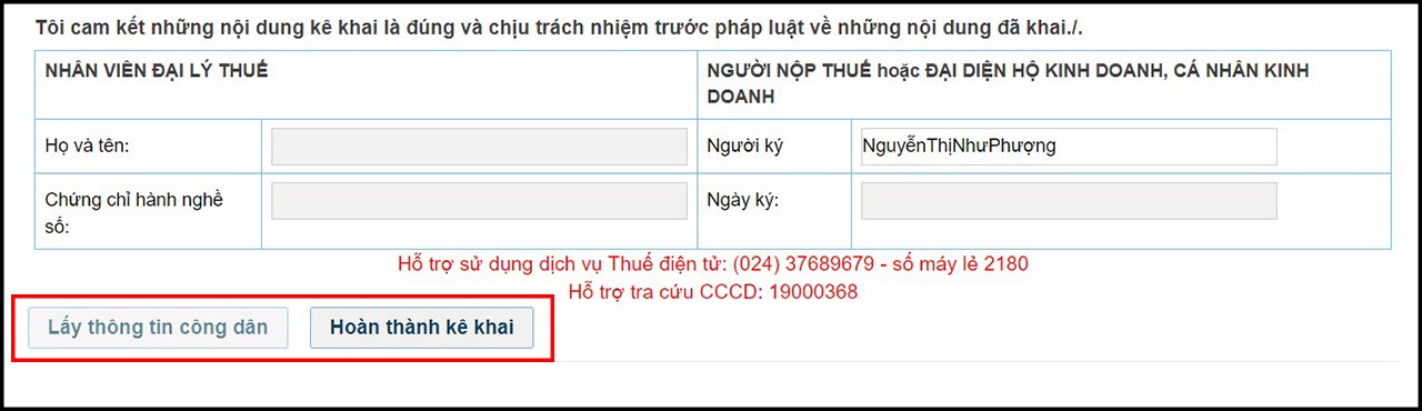 Cách thay đổi thông tin đăng ký thuế từ CMND sang CCCD online