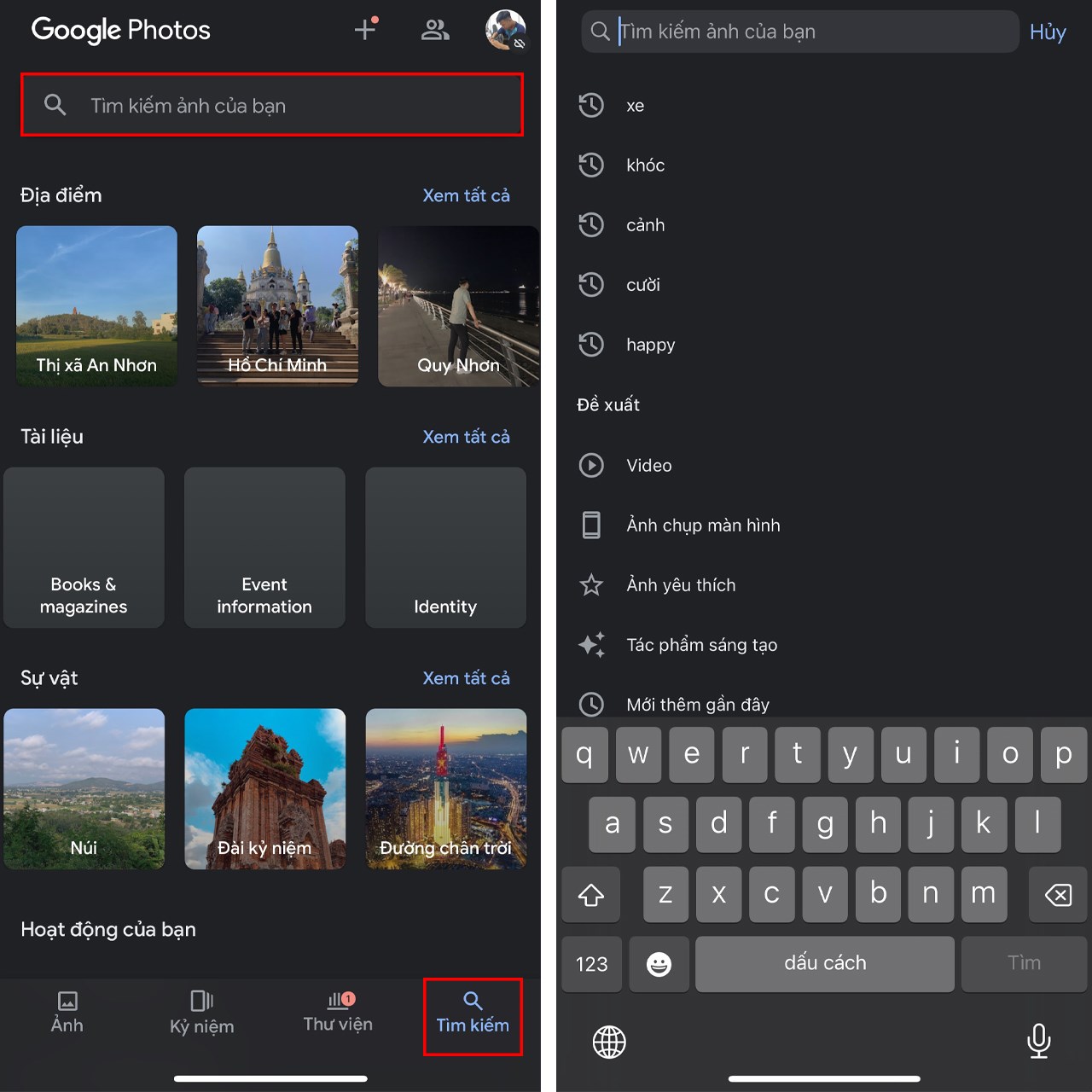 Cách tìm ảnh bằng text trong Google Photos