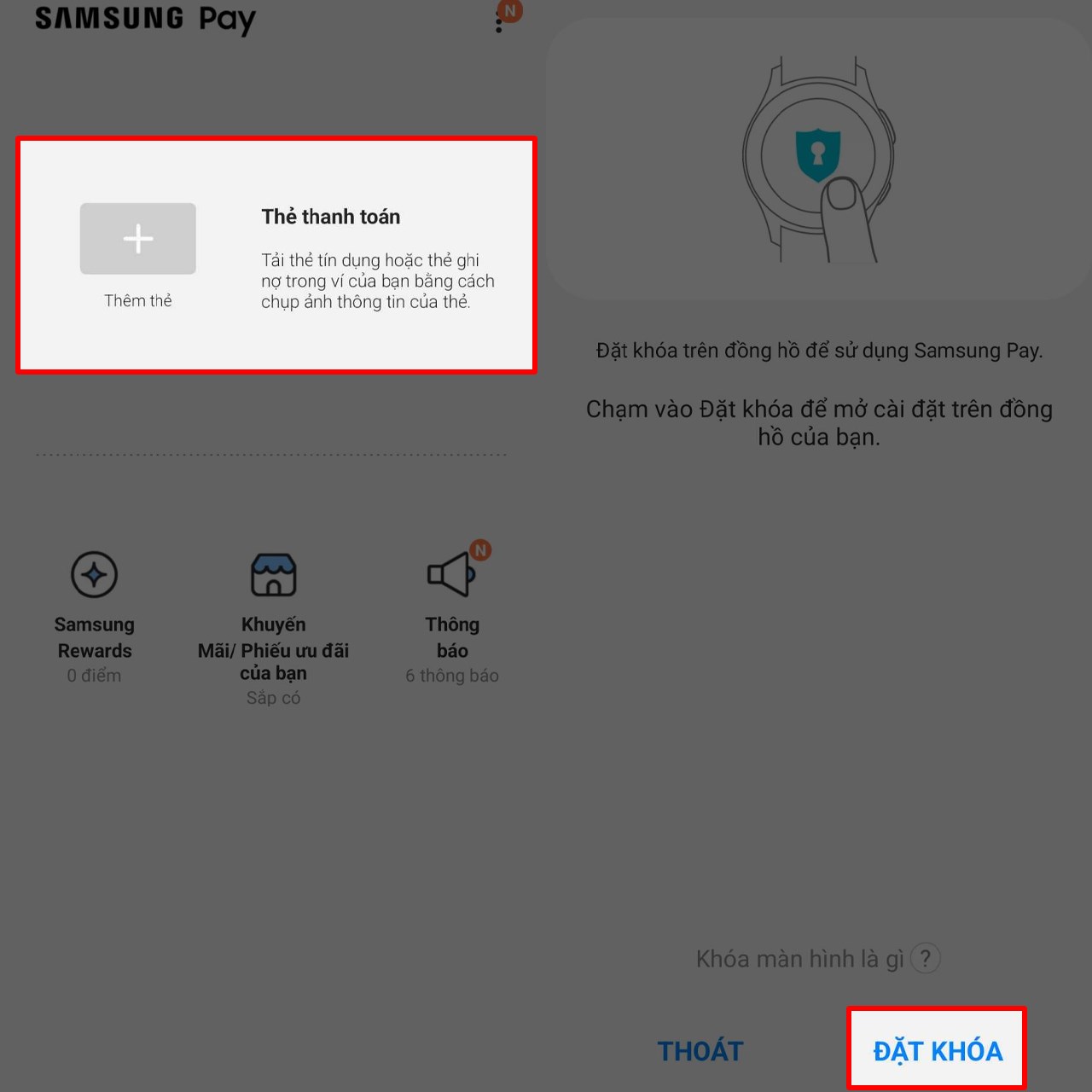 Cách thêm thẻ vào Galaxy Watch6 Cách thêm thẻ vào Galaxy Watch6