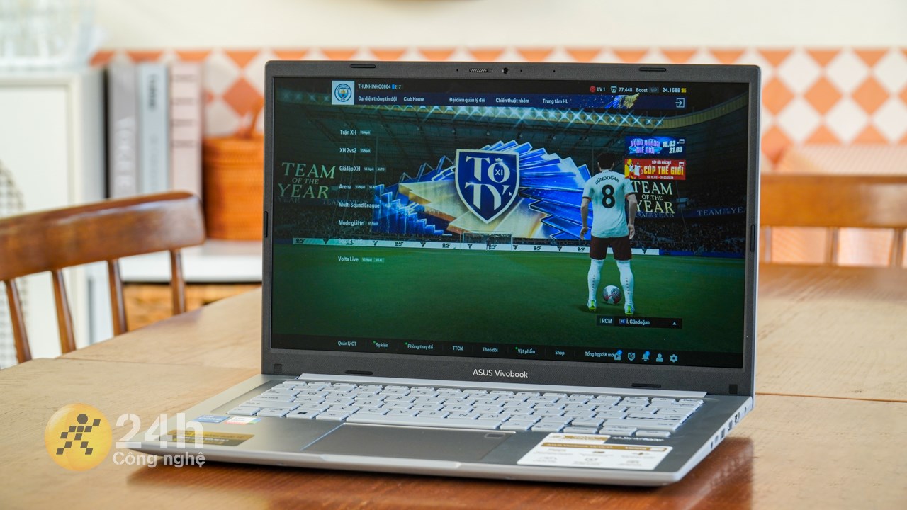 ASUS Vivobook X1404ZA bản Intel Core i5 thế hệ 12 còn đáp ứng tốt nhu cầu chơi mọi tựa game Esports phổ biến hiện nay. ASUS Vivobook X1404ZA bản Intel Core i5 thế hệ 12 còn đáp ứng tốt nhu cầu chơi mọi tựa game Esports phổ biến hiện nay.