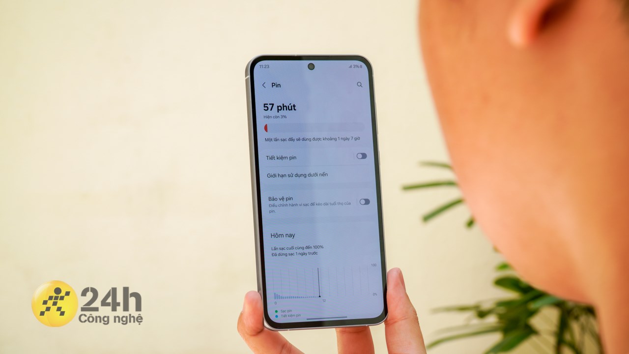 Galaxy A55 5G tối ưu năng lượng tiêu thụ cực kỳ tốt. Galaxy A55 5G tối ưu năng lượng tiêu thụ cực kỳ tốt.