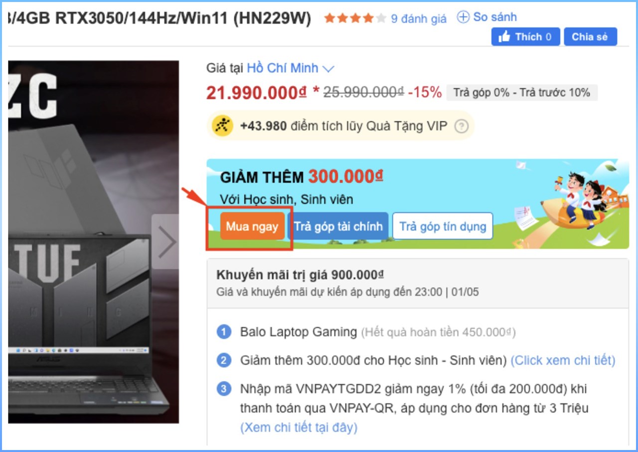 Mua tiền mặt Mua tiền mặt