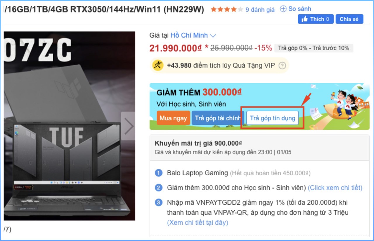 Mua trả góp qua thẻ tín dụng: Khách hàng vui lòng bấm nút “Trả góp tín dụng” trên Banner Mua trả góp qua thẻ tín dụng: Khách hàng vui lòng bấm nút “Trả góp tín dụng” trên Banner