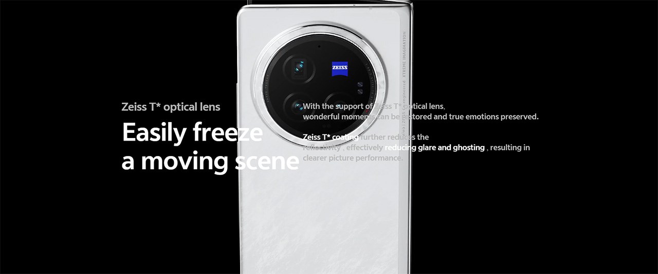 Hệ thống camera trên X Fold3 Pro được cải tiến vượt trội và tinh chỉnh bởi Zeiss Hệ thống camera trên X Fold3 Pro được cải tiến vượt trội và tinh chỉnh bởi Zeiss