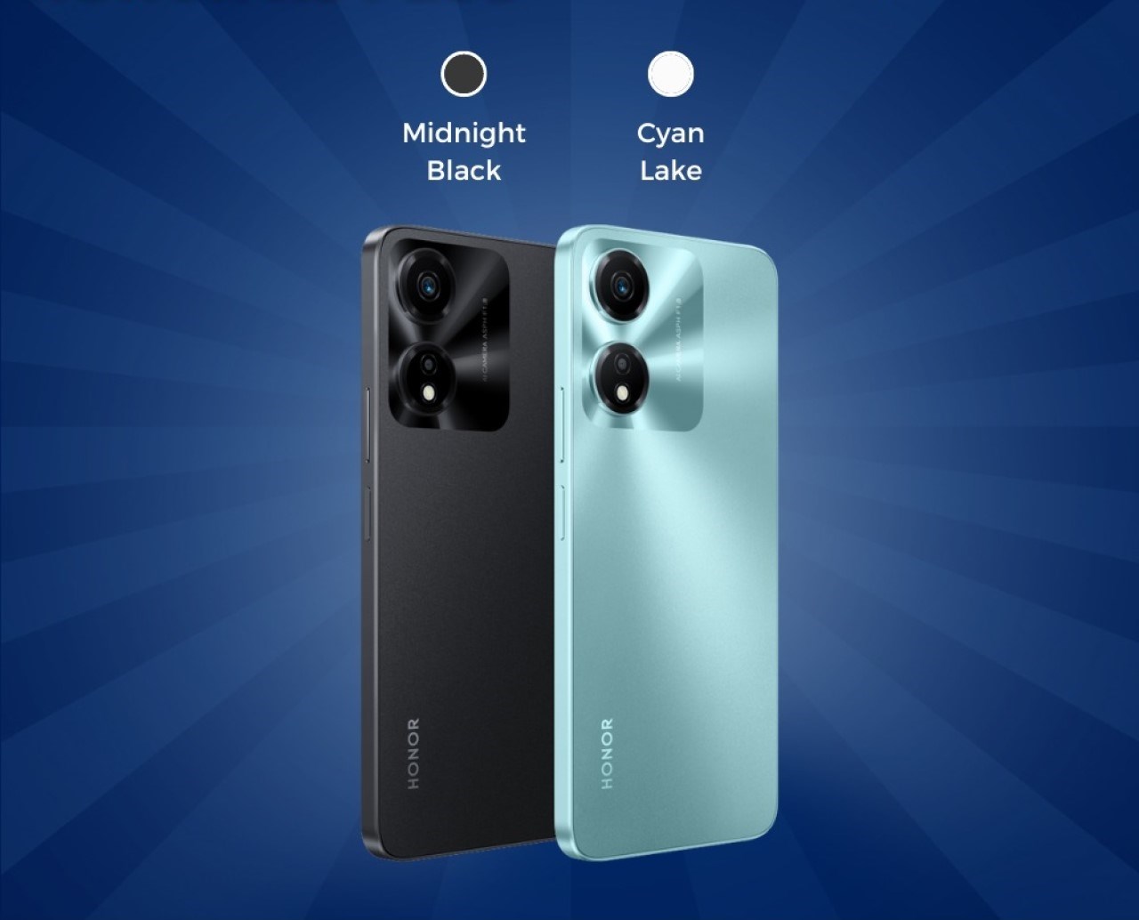 Honor X5 Plus có hai màu sắc là Cyan Lake và Midnight Black Honor X5 Plus có hai màu sắc là Cyan Lake và Midnight Black