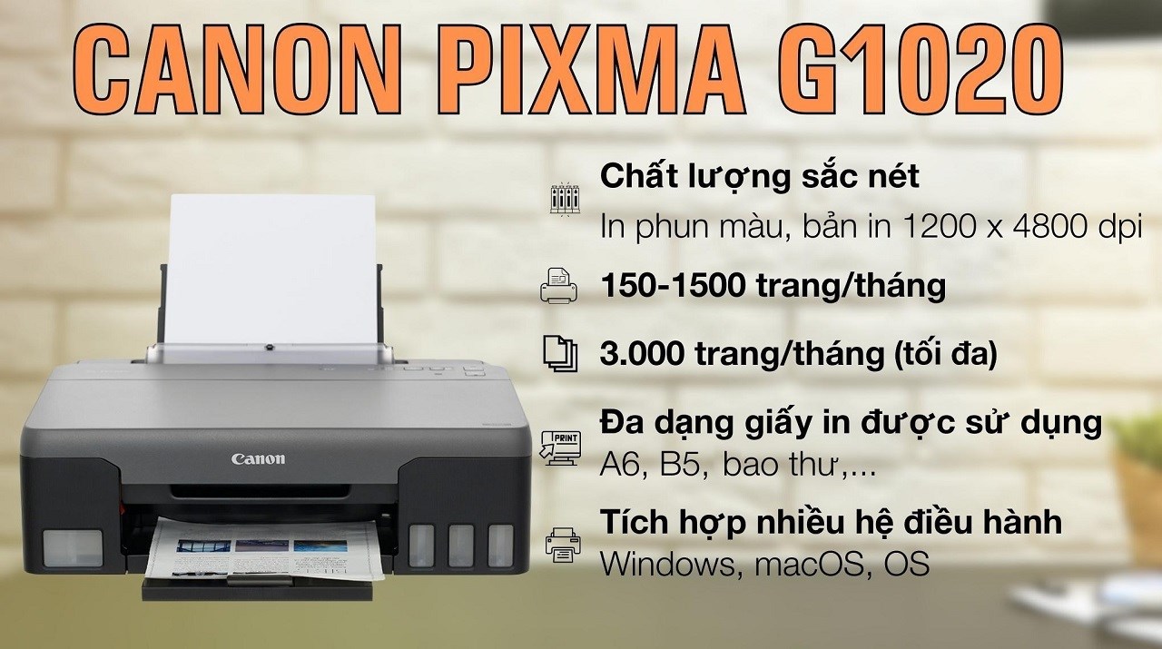 Canon PIXMA G1020: Máy in đáng mua tại TGDĐ Canon PIXMA G1020: Máy in đáng mua tại TGDĐ