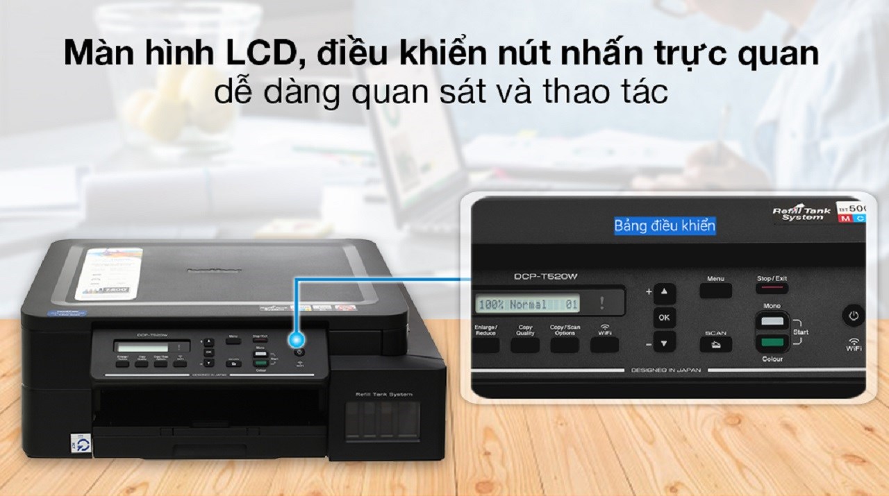 Brother DCP-T520W Wifi: Máy in phun màu đáng mua tại TGDĐ Brother DCP-T520W Wifi: Máy in phun màu đáng mua tại TGDĐ