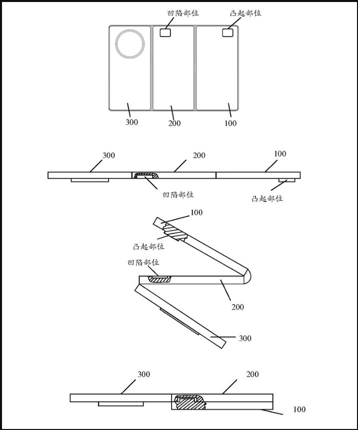 Thiết kế bản lề của điện thoại gập ba Huawei