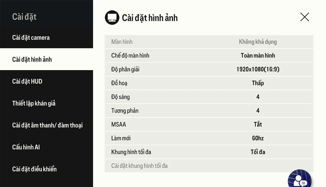 Thiết lập đồ họa EA FC Online mà mình đã đặt trên ASUS Vivbook 15 OLED A1505ZA. Thiết lập đồ họa EA FC Online mà mình đã đặt trên ASUS Vivbook 15 OLED A1505ZA.