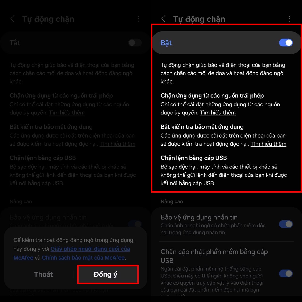 Hướng dẫn cách bật tự động chặn trên Galaxy A55 Hướng dẫn cách bật tự động chặn trên Galaxy A55