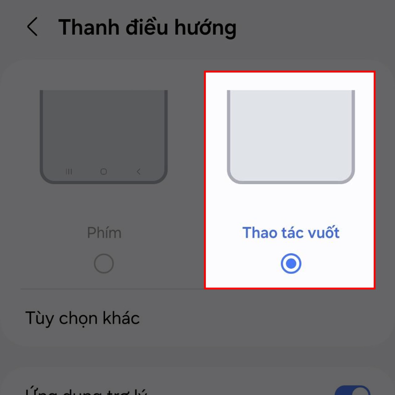 Cách kích hoạt cử chỉ điều hướng trên Galaxy A55 Cách kích hoạt cử chỉ điều hướng trên Galaxy A55