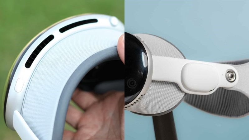 Apple Vision Pro có phần khung làm từ hợp kim nhôm, phần gọng từ silicone Apple Vision Pro có phần khung làm từ hợp kim nhôm, phần gọng từ silicone