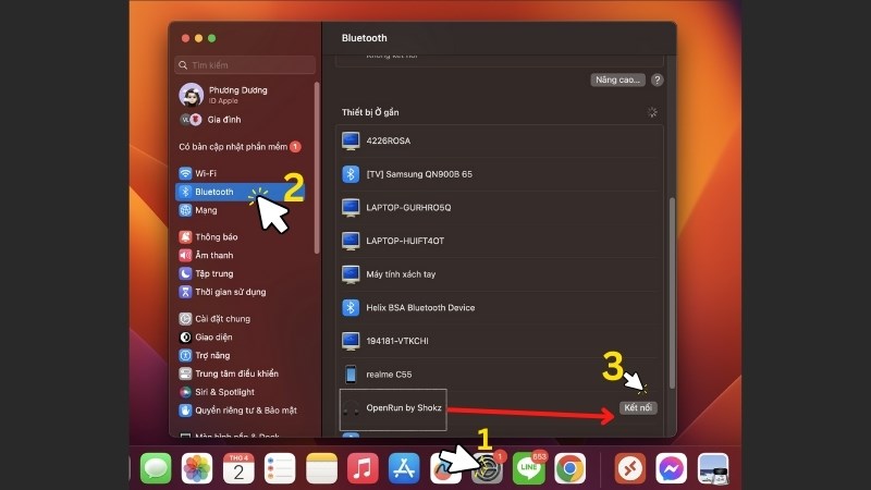 Kết nối Shokz OpenRun với laptop