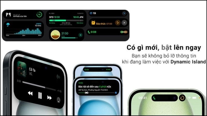Màn hình của iPhone 15 được tích hợp Dynamic Island Màn hình của iPhone 15 được tích hợp Dynamic Island