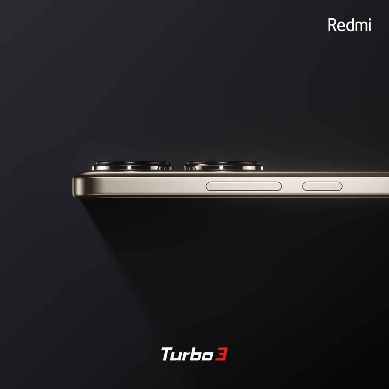 Toàn bộ khung viền của Redmi Turbo 3 được hoàn thiện bằng kim loại