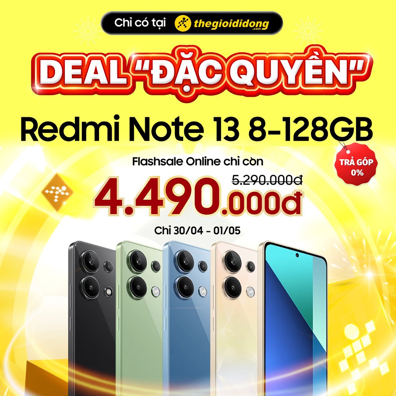 Đặc quyền chỉ 2 ngày: Redmi Note 13 chỉ 4.49 triệu, Redmi 12 chỉ còn 2.84 triệu, Redmi 13C chỉ còn 2.39 triệu