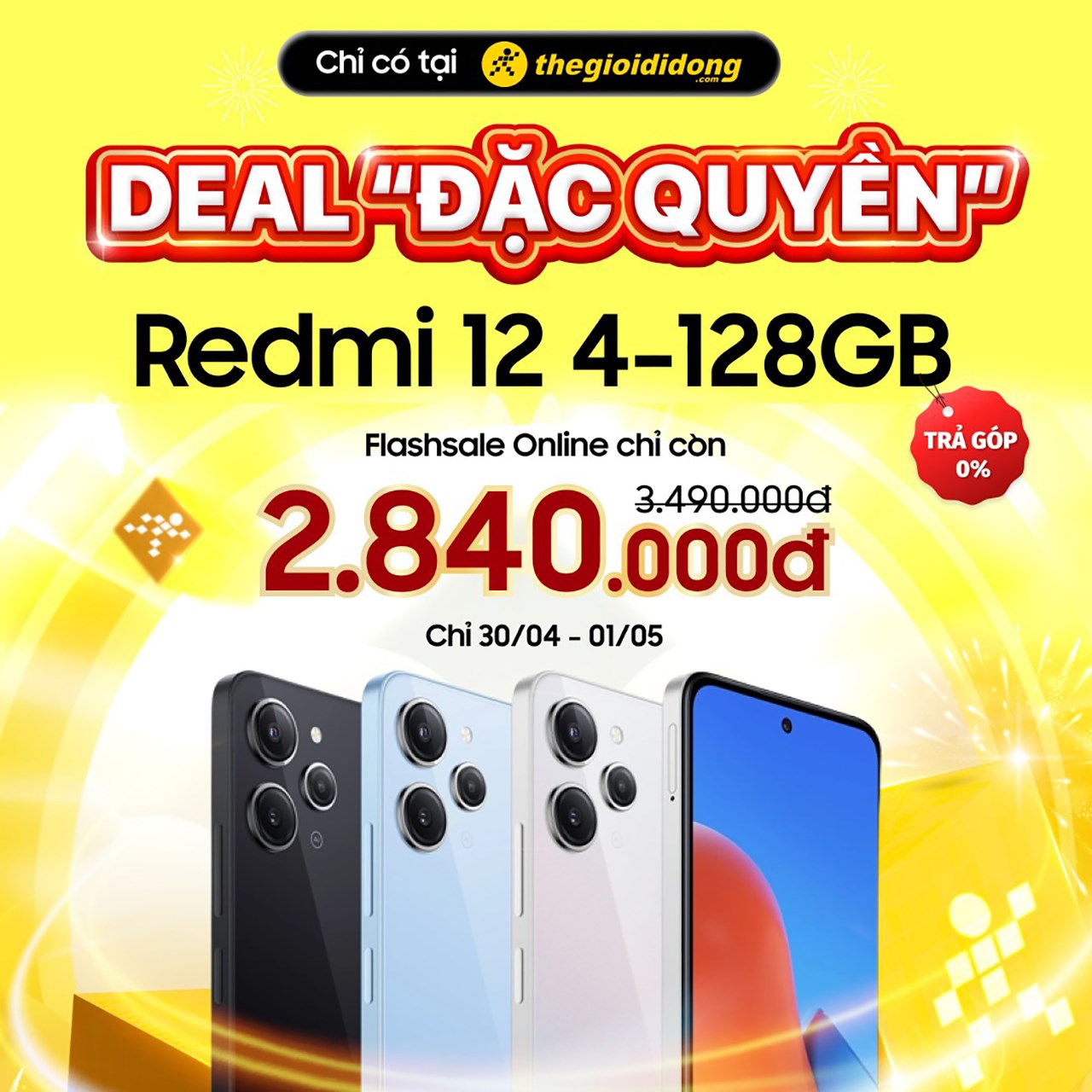 Đặc quyền chỉ 2 ngày: Redmi Note 13 chỉ 4.49 triệu, Redmi 12 chỉ còn 2.84 triệu, Redmi 13C chỉ còn 2.39 triệu