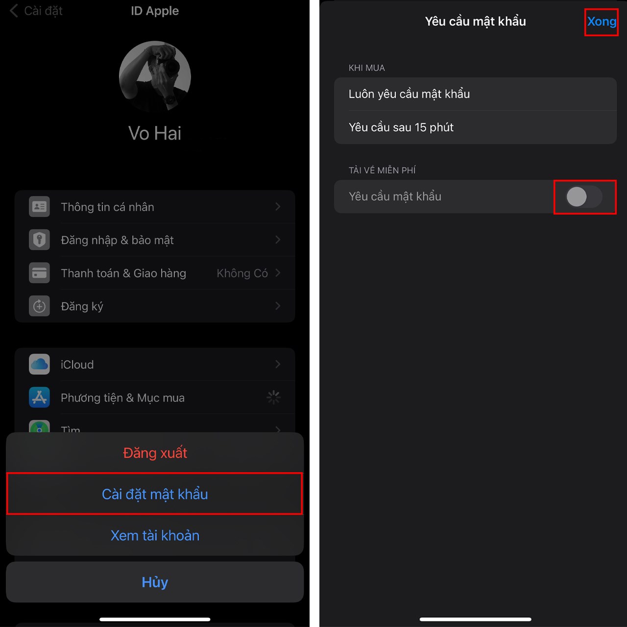Cách tắt mật khẩu khi tải ứng dụng trên iPhone Cách tắt mật khẩu khi tải ứng dụng trên iPhone
