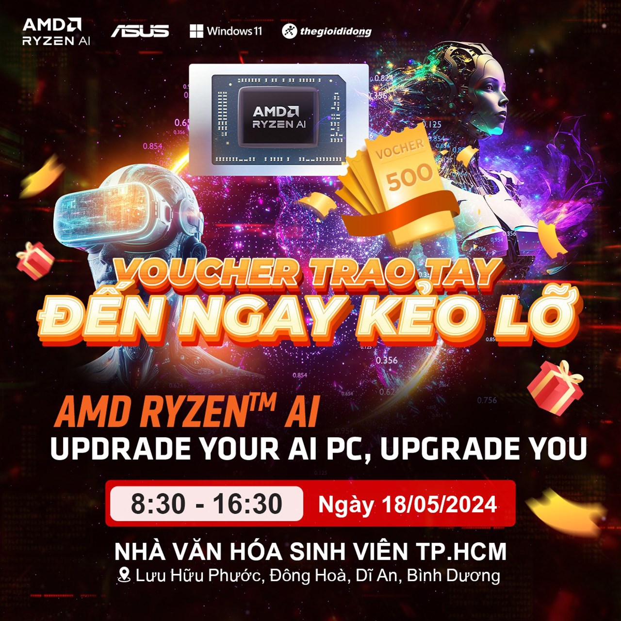 Duy nhất 18/05: Vệ sinh laptop miễn phí, quay số may mắn, tham gia ngay chuỗi hoạt động AMD Ryzen AI hấp dẫn Duy nhất 18/05: Vệ sinh laptop miễn phí, quay số may mắn, tham gia ngay chuỗi hoạt động AMD Ryzen AI hấp dẫn